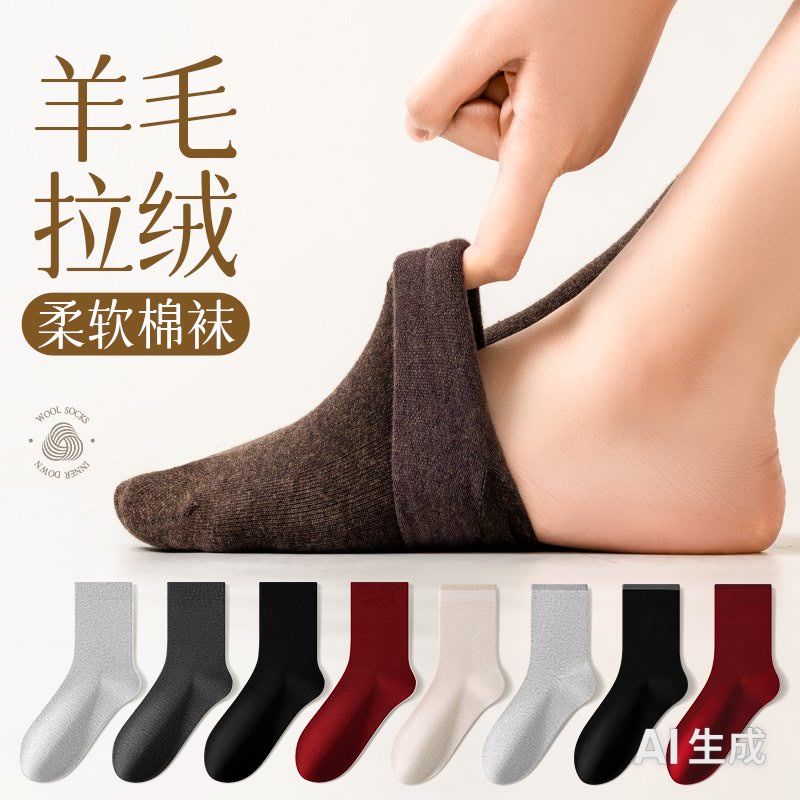 郑远元抗起球羊毛袜 羊毛含量32.9% 抗起球3-4级